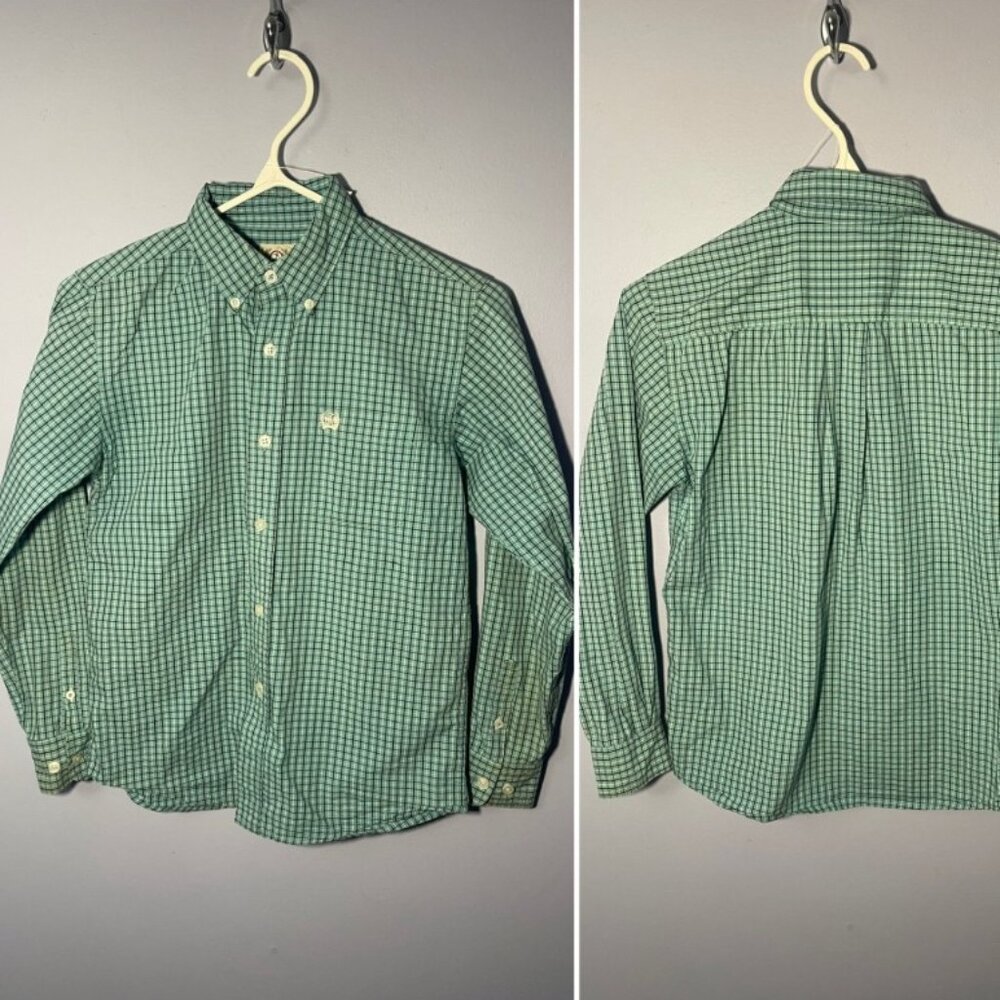 Boys 10 Cinch Shirt, Blue plaid